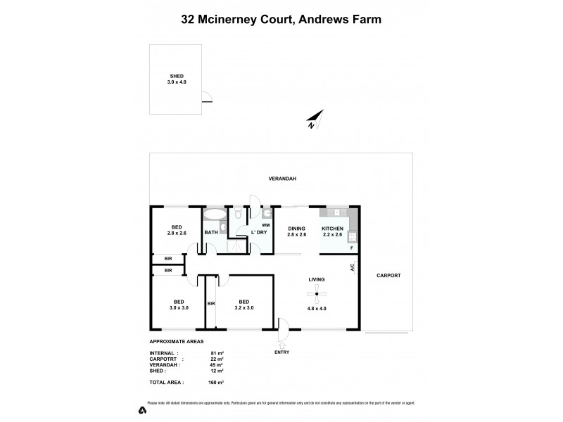 32 McInerney Court, Andrews Farm SA 5114 Floorplan