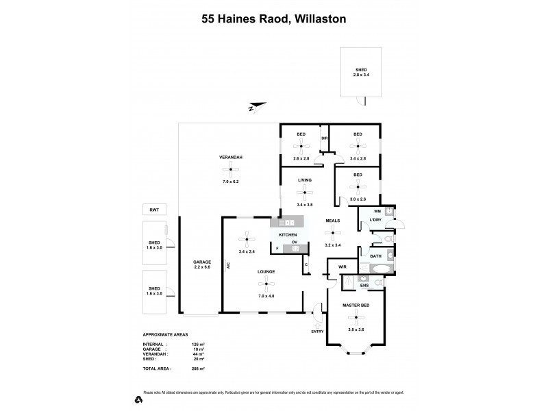 55 Haines Road, Willaston SA 5118 Floorplan