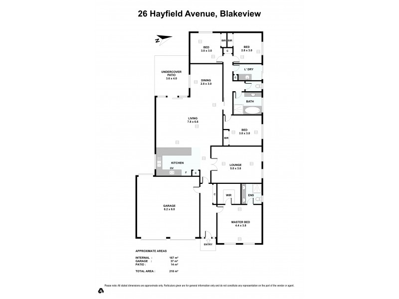 26 Hayfield Avenue, Blakeview SA 5114 Floorplan