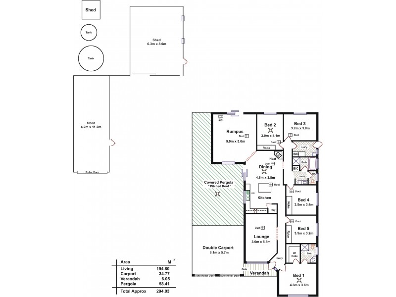 5 Jemalong Crescent, Roseworthy SA 5371 Floorplan