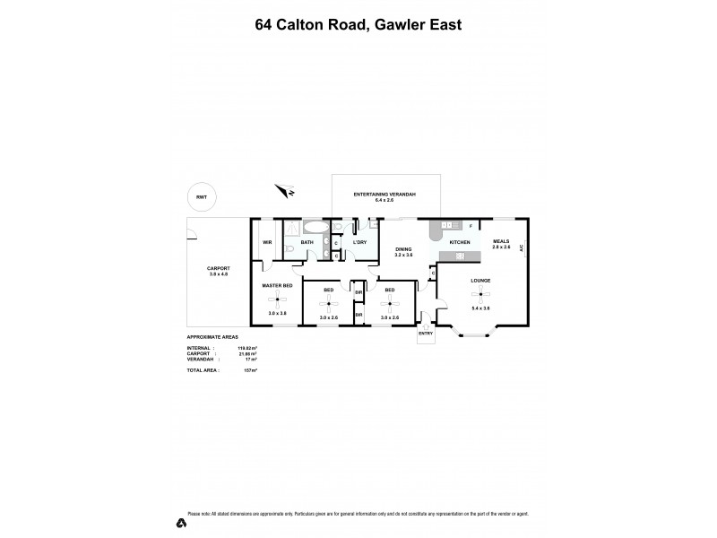64 Calton Road, Gawler East SA 5118 Floorplan