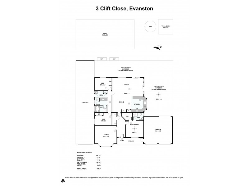 3 Clift Close, Evanston SA 5116 Floorplan