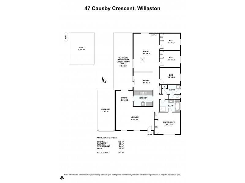 47 Causby Crescent, Willaston SA 5118 Floorplan