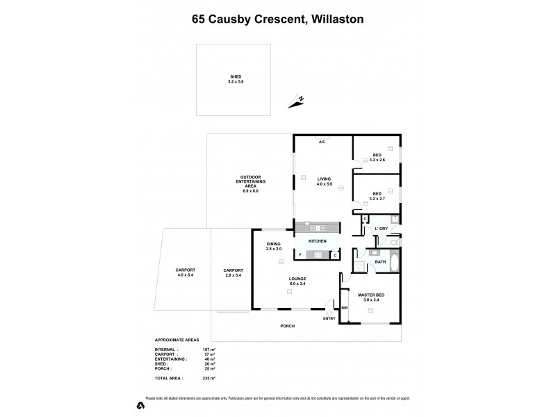 65 Causby Crescent, Willaston SA 5118 Floorplan
