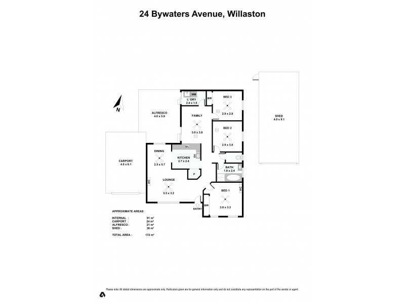24 Bywaters Avenue, Willaston SA 5118 Floorplan