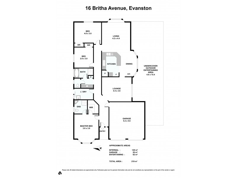 16 Britha Avenue, Evanston SA 5116 Floorplan