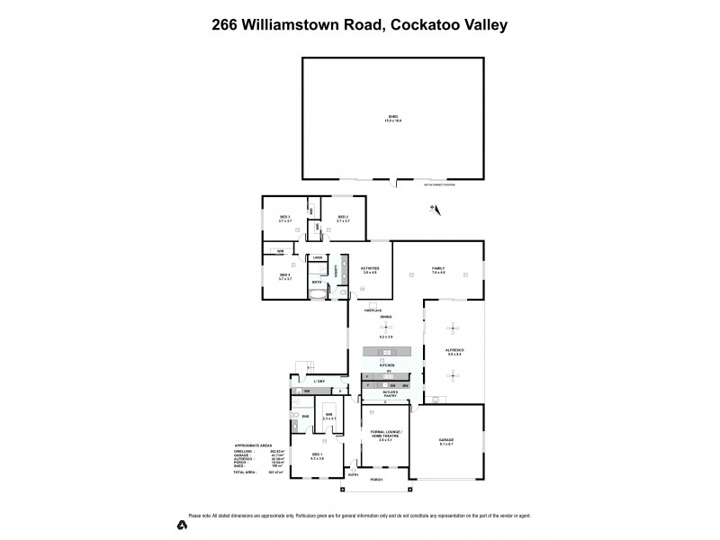 266 Williamstown Road, Cockatoo Valley SA 5351 Floorplan