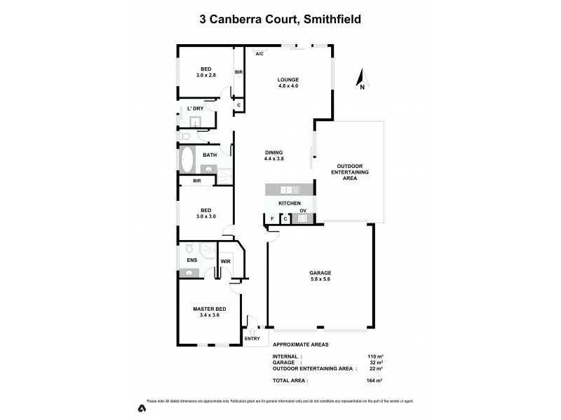3 Canberra Court, Smithfield SA 5114 Floorplan