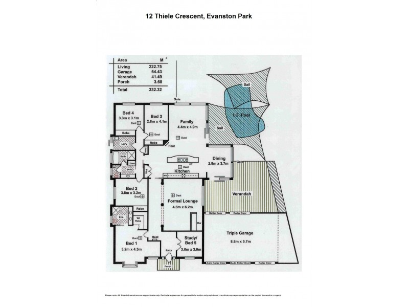 12 Thiele Crescent, Evanston Park SA 5116 Floorplan