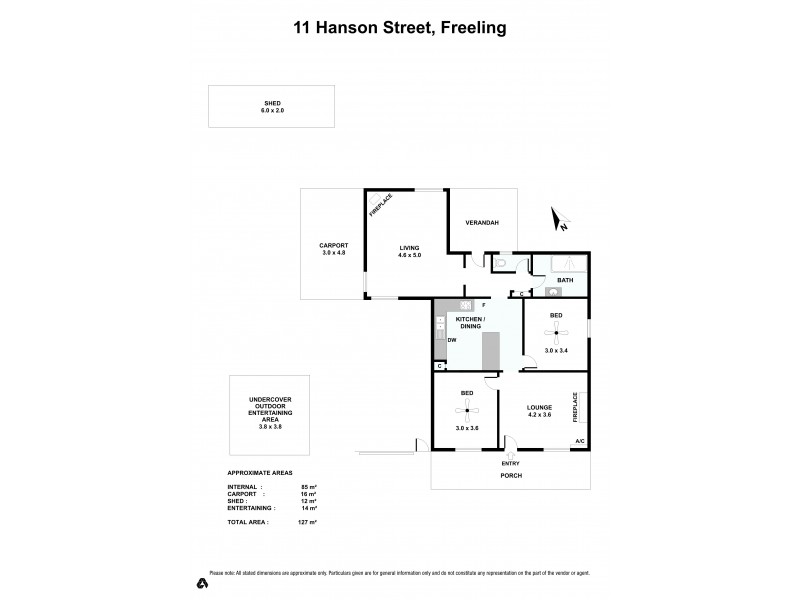 11 Hanson Street, Freeling SA 5372 Floorplan
