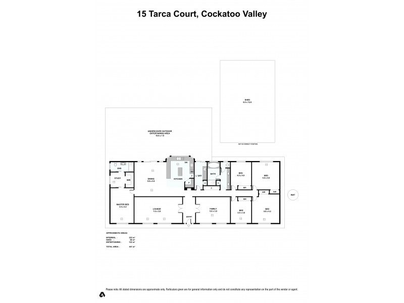 15 Tarca Court, Cockatoo Valley SA 5351 Floorplan
