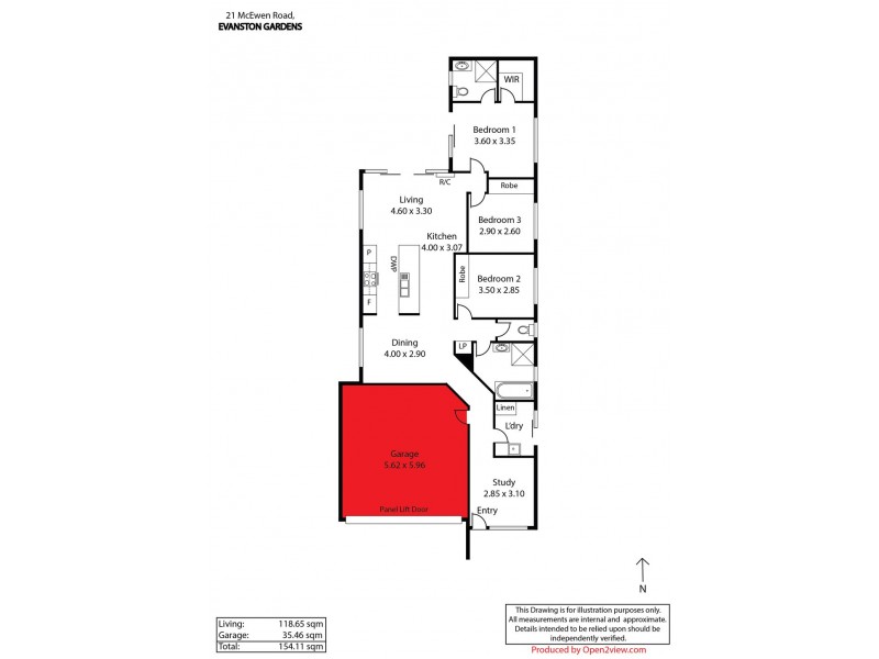 21 McEwen Road, Evanston Gardens SA 5116 Floorplan