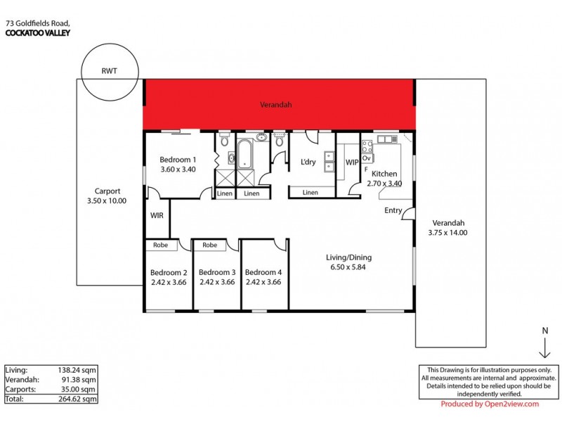 73 Goldfields Road, Cockatoo Valley SA 5351 Floorplan