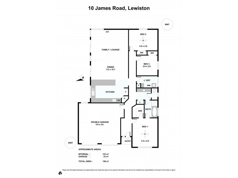 10 James Road, Lewiston SA 5501 Floorplan