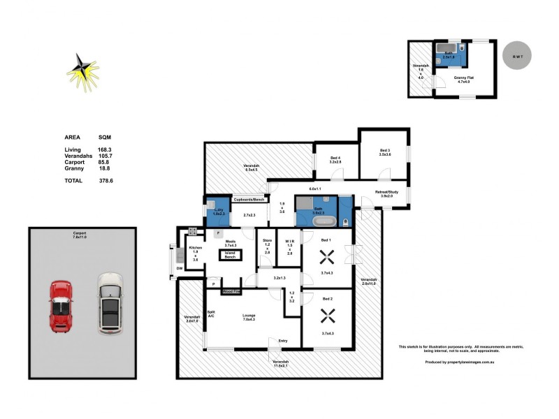 131 Yettie Road, Williamstown SA 5351 Floorplan