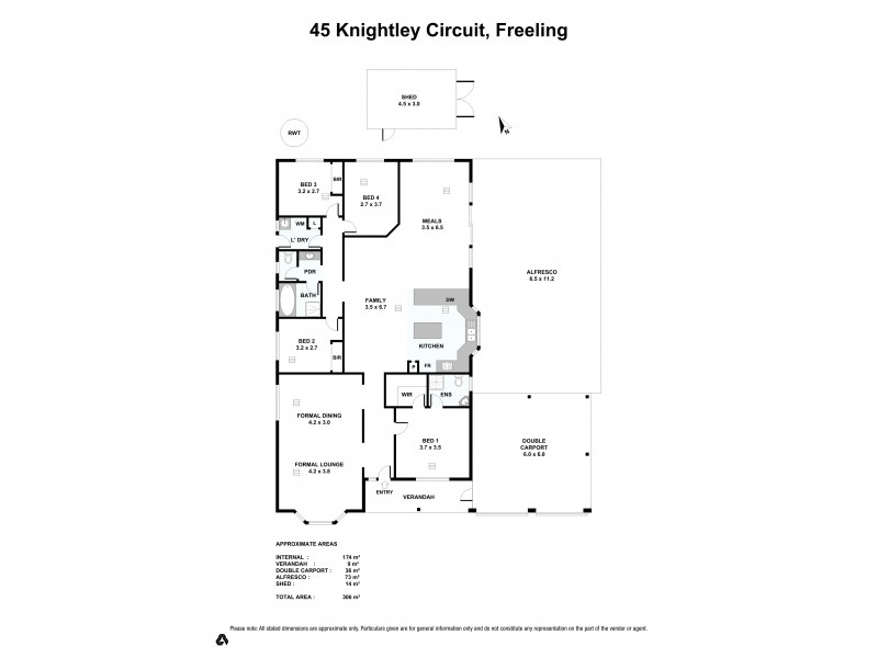 45 Knightley Circuit, Freeling SA 5372 Floorplan