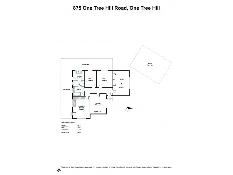 875 One Tree Hill Road, One Tree Hill SA 5114 Floorplan