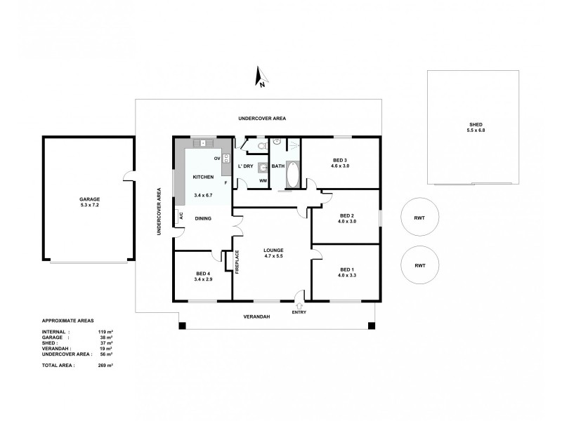 241 Hill Road, Forreston SA 5233 Floorplan