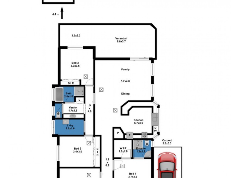 2 Selway Place, Evanston Park SA 5116 Floorplan