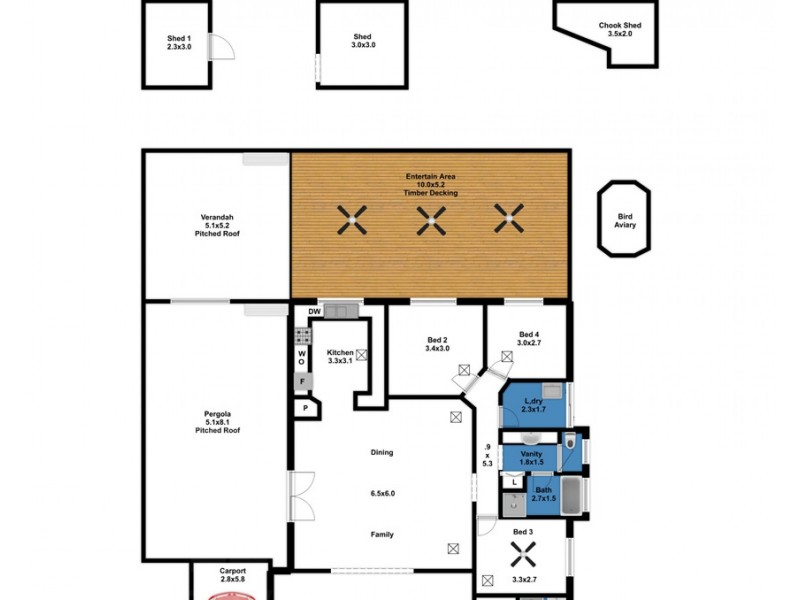 12 Mitchell Court, Williamstown SA 5351 Floorplan