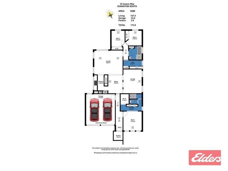 23 Isaacs Way, Evanston South SA 5116 Floorplan