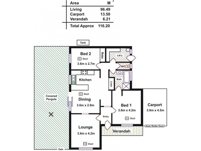 Unit 1, 20A Mount Crawford Road, Williamstown SA 5351 Floorplan