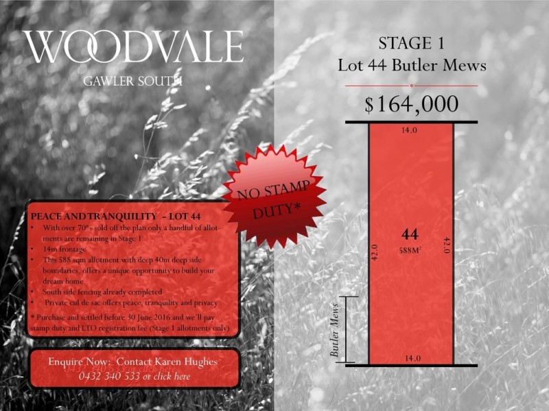 Lot 44 Butler Mews, Gawler South SA 5118