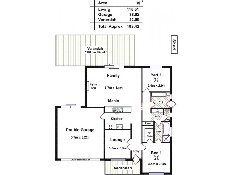 2/43 Chamberlain Road, Willaston SA 5118 Floorplan