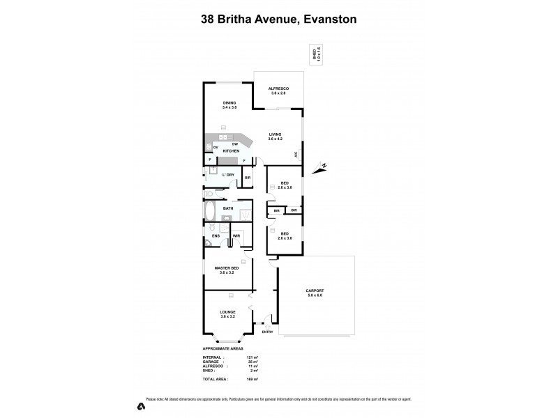 38 Britha Avenue, Evanston SA 5116 Floorplan