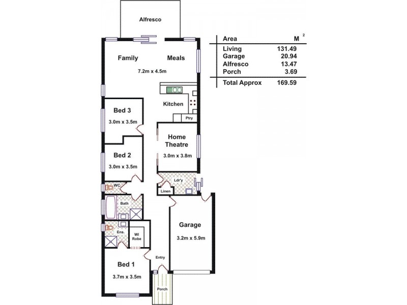 5 Teviot Place, Blakeview SA 5114 Floorplan