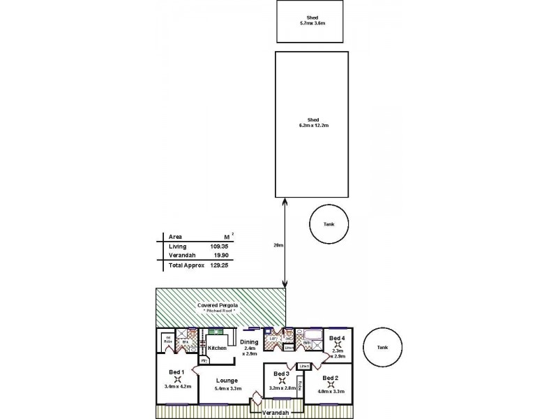 46 Borrow Street, Freeling SA 5372 Floorplan