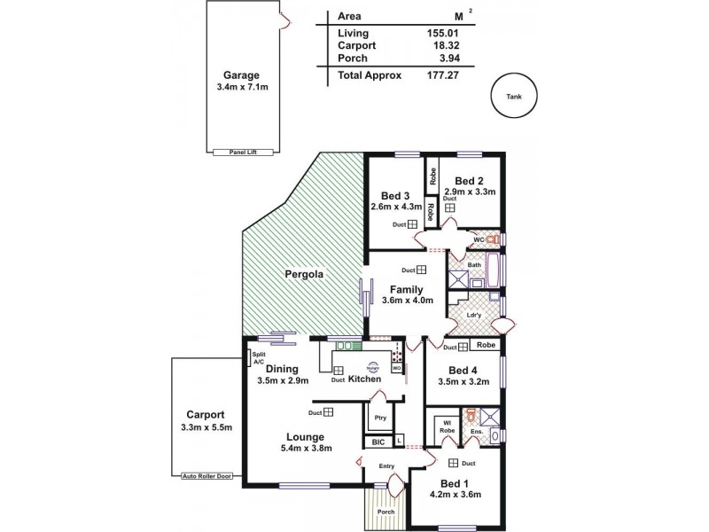11 Greenways Street, Evanston Park SA 5116 Floorplan