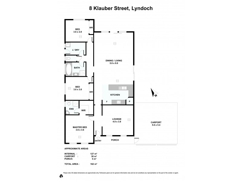 8 Klauber Street, Lyndoch SA 5351 Floorplan