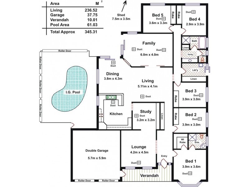 12 Meadow Lane, Roseworthy SA 5371 Floorplan