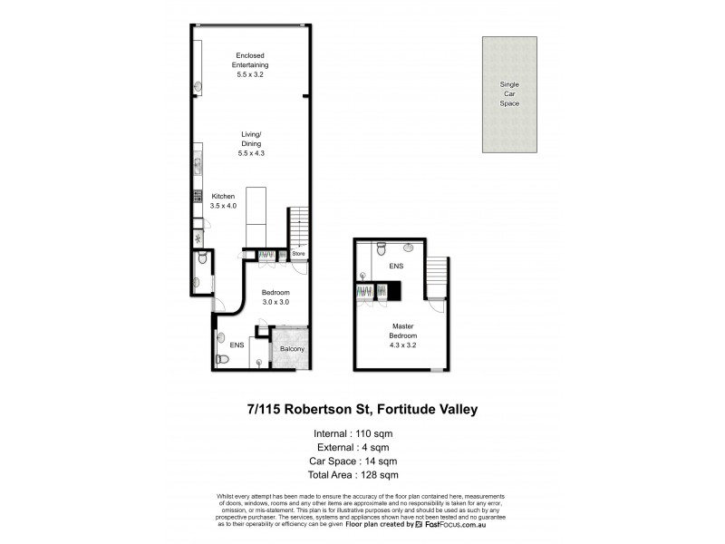7/115 Robertson Street, Fortitude Valley QLD 4006 Floorplan