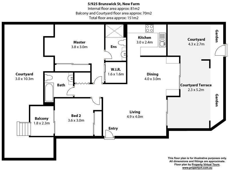5/925 Brunswick Street, New Farm QLD 4005 Floorplan