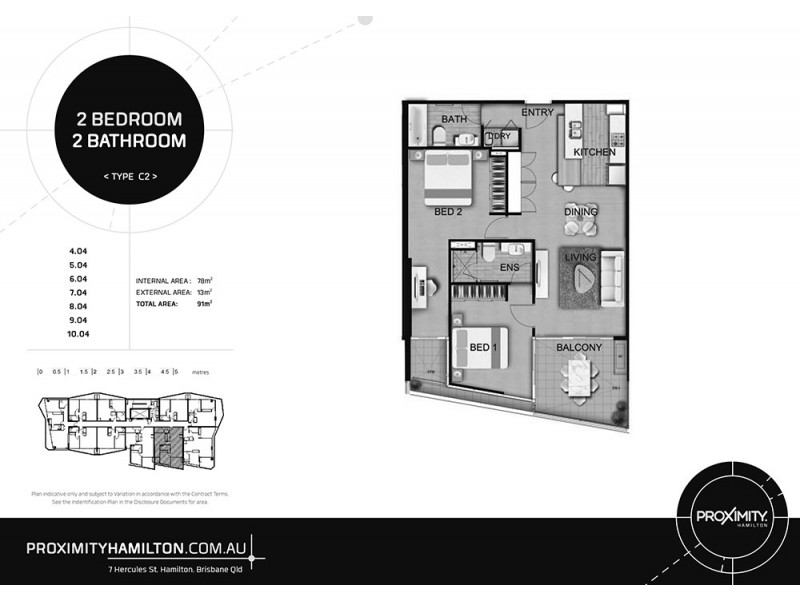 51404/1C Hercules St, Hamilton QLD 4007 Floorplan