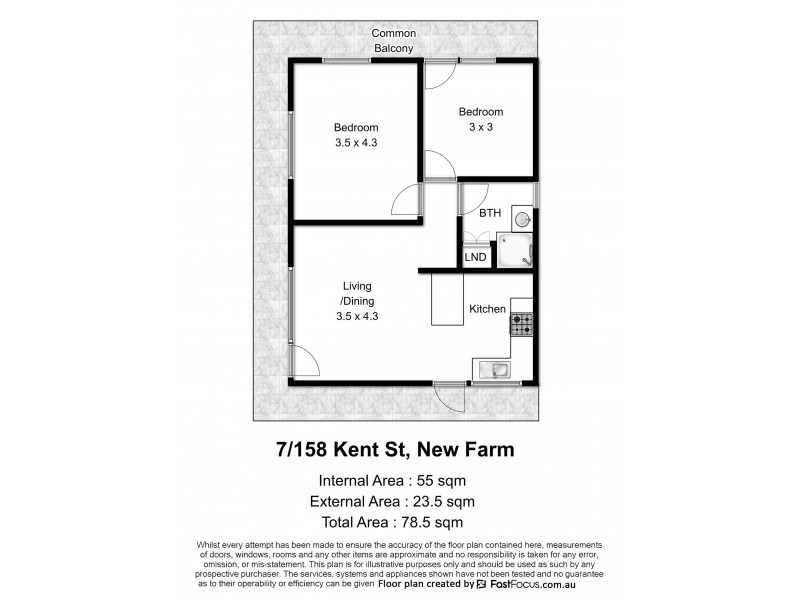 7/158 Kent Street, New Farm QLD 4005