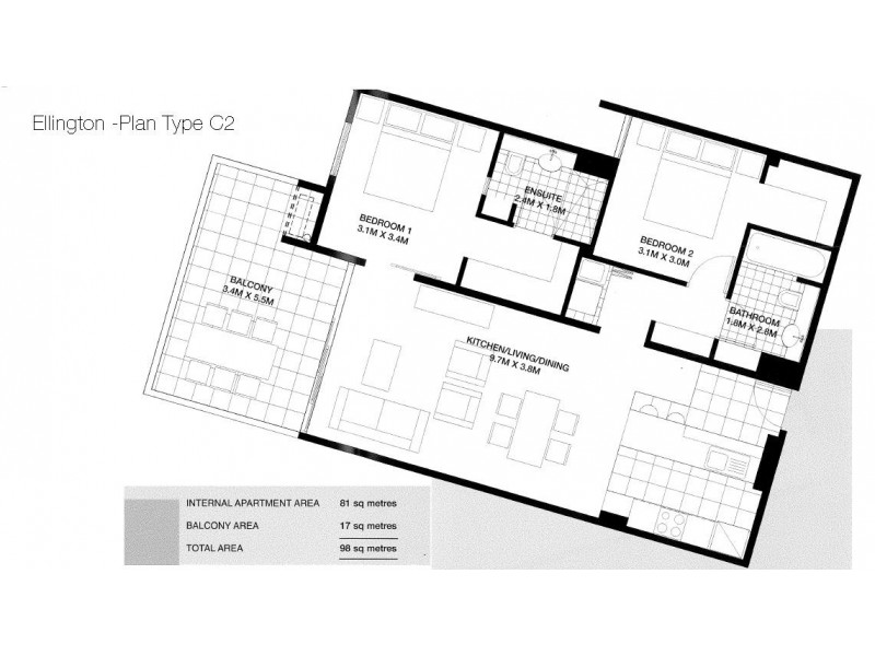259/71 Beeston Street, Teneriffe QLD 4005 Floorplan