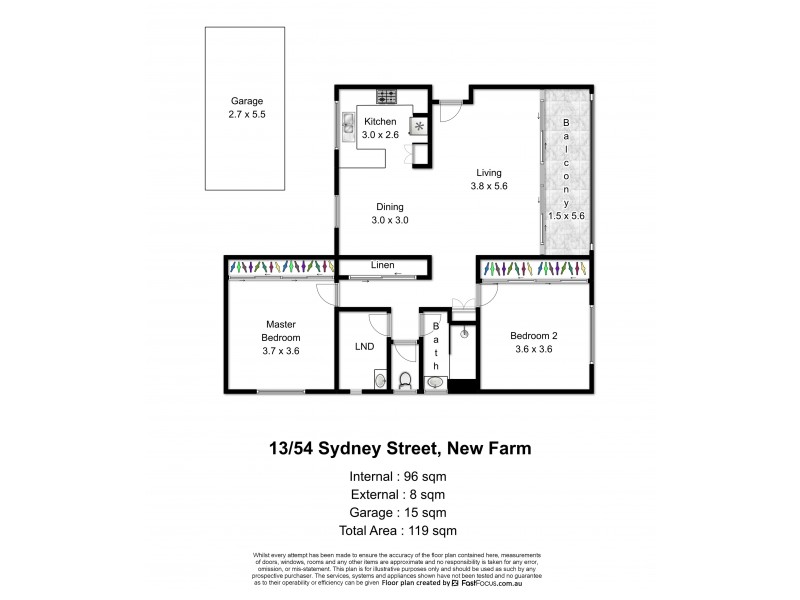 13/54 Sydney Street, New Farm QLD 4005 Floorplan