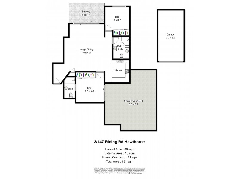 3/147 Riding Road, Hawthorne QLD 4171 Floorplan