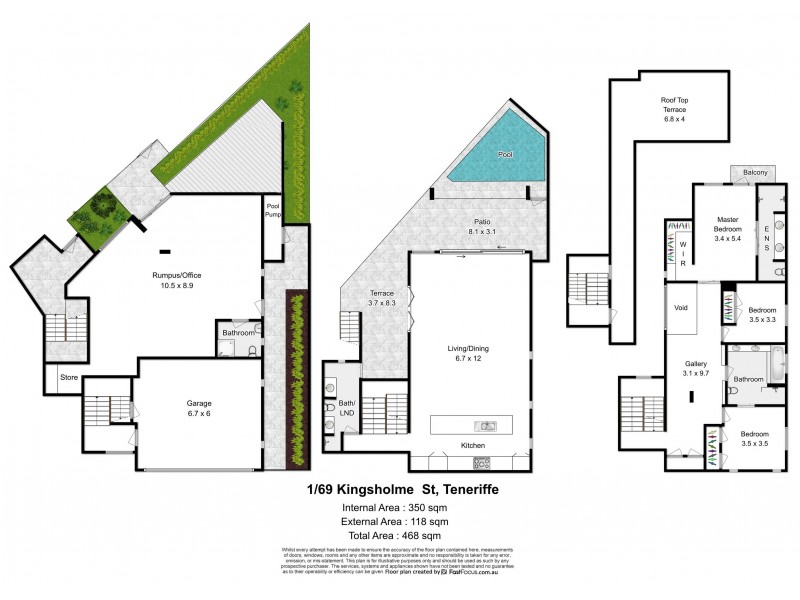 1/69 Kingsholme Street, Teneriffe QLD 4005 Floorplan