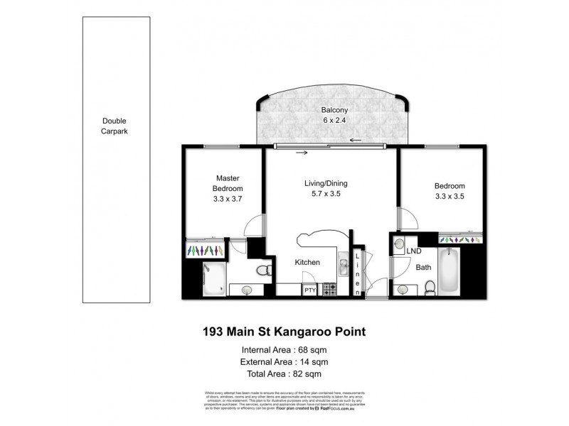 34/165A Main Street, Kangaroo Point QLD 4169 Floorplan