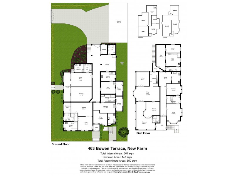 463 Bowen Terrace, New Farm QLD 4005 Floorplan