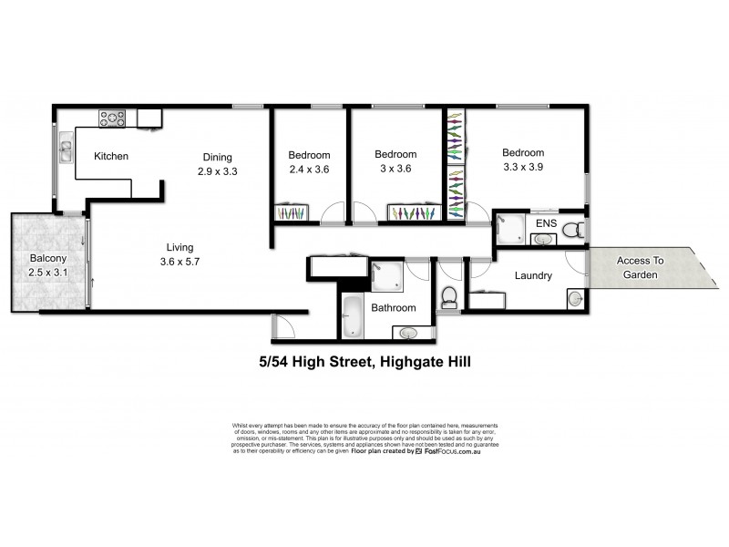 5/54 High Street, Highgate Hill QLD 4101 Floorplan