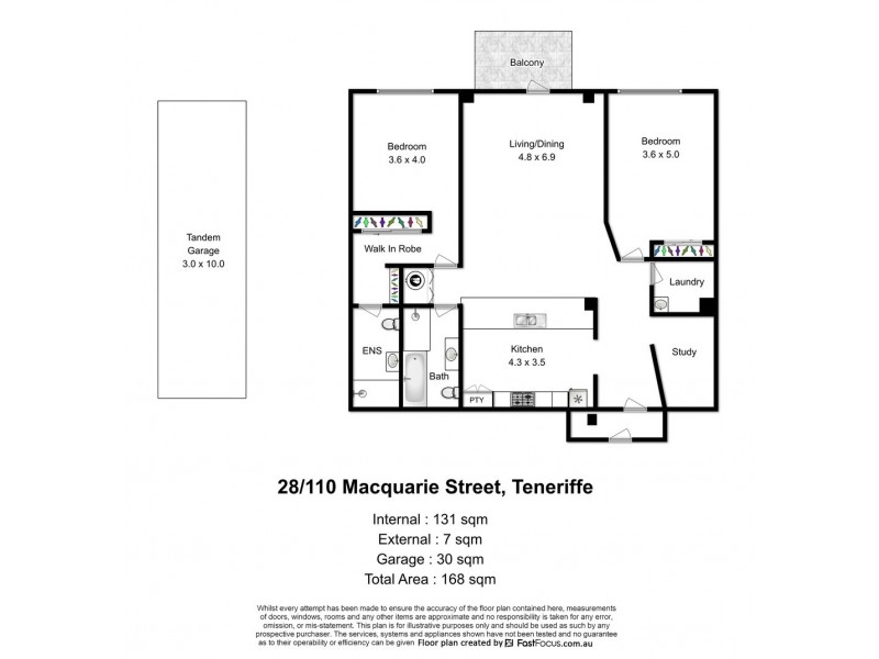 28/110 Macquarie Street, Teneriffe QLD 4005 Floorplan