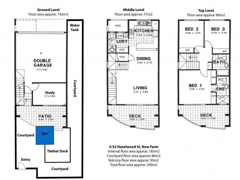 5/32 Hazlewood Street, New Farm QLD 4005 Floorplan