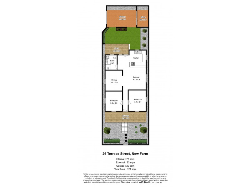26 Terrace Street, New Farm QLD 4005 Floorplan