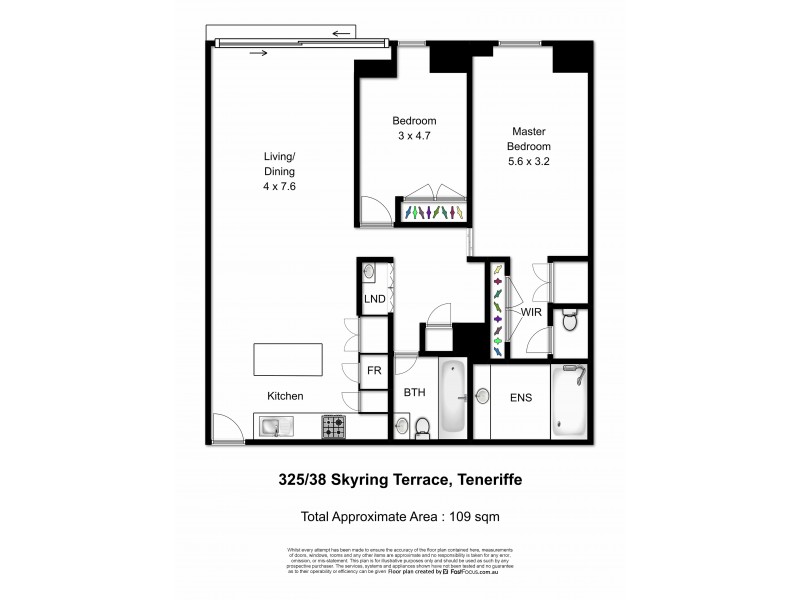 325/38 Skyring Terrace, Teneriffe QLD 4005 Floorplan