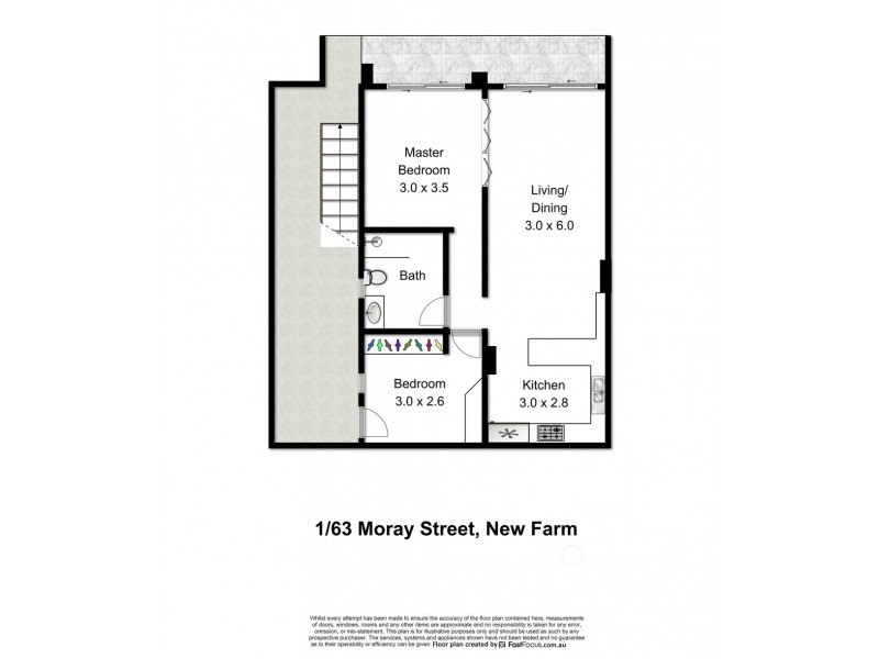 1/63 Moray Street, New Farm QLD 4005 Floorplan